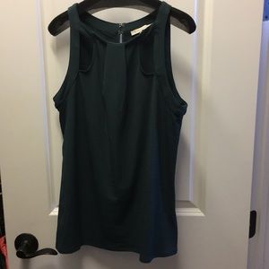 Hawthorn 41 size small green sleeveless blouse